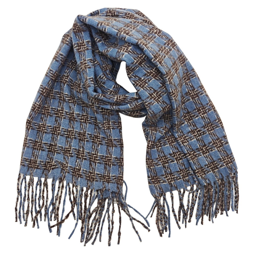 Check scarf - blue