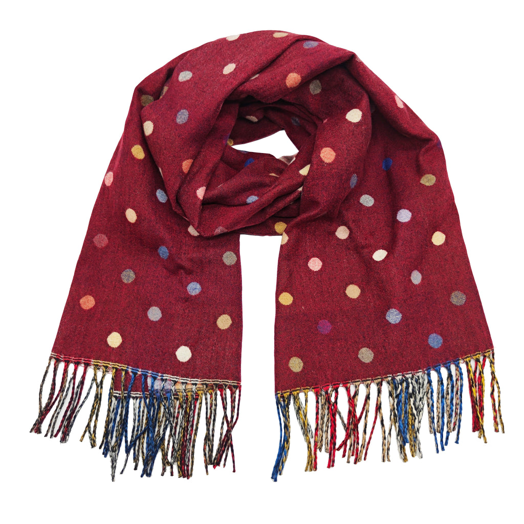 Dot scarf - wine