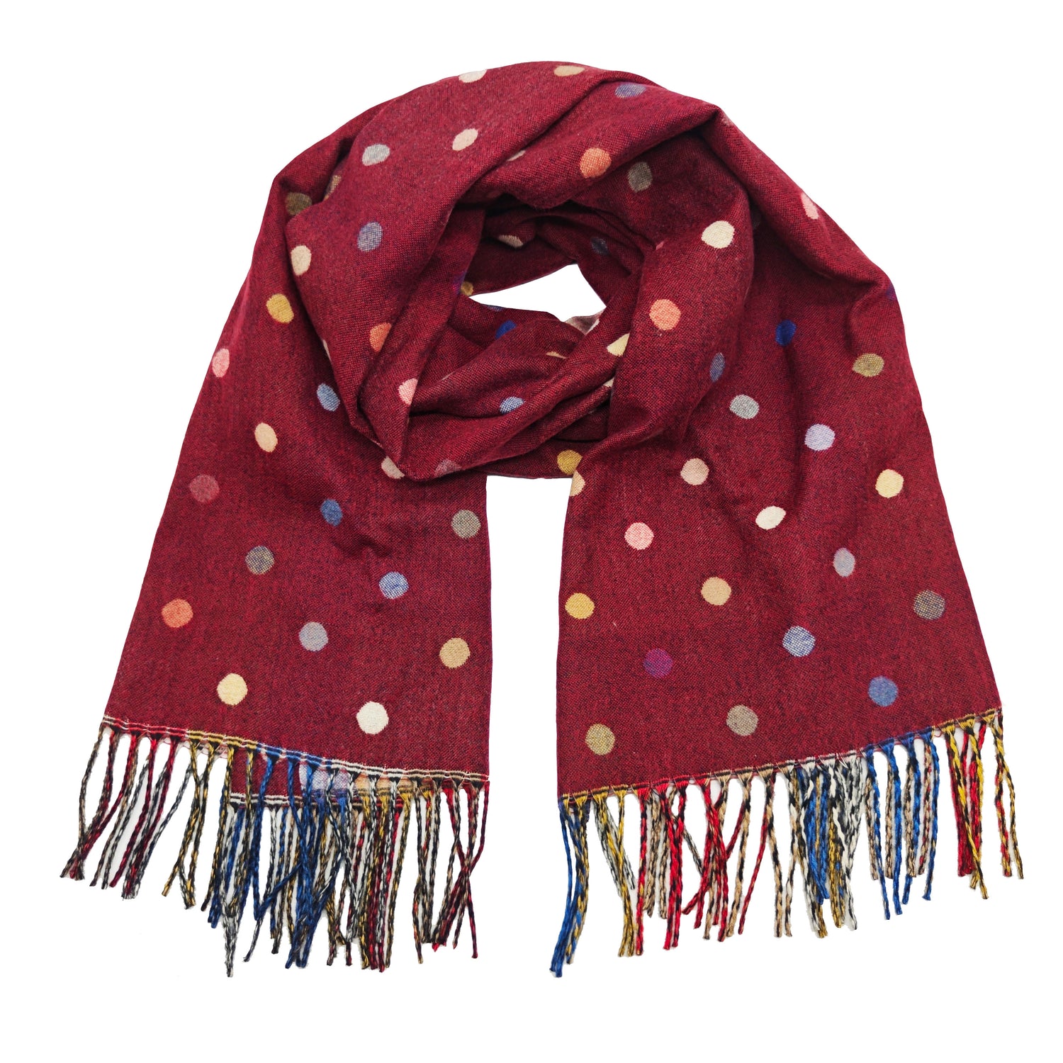 Dot scarf - wine