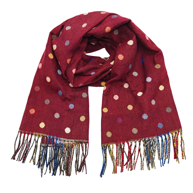Dot scarf - wine