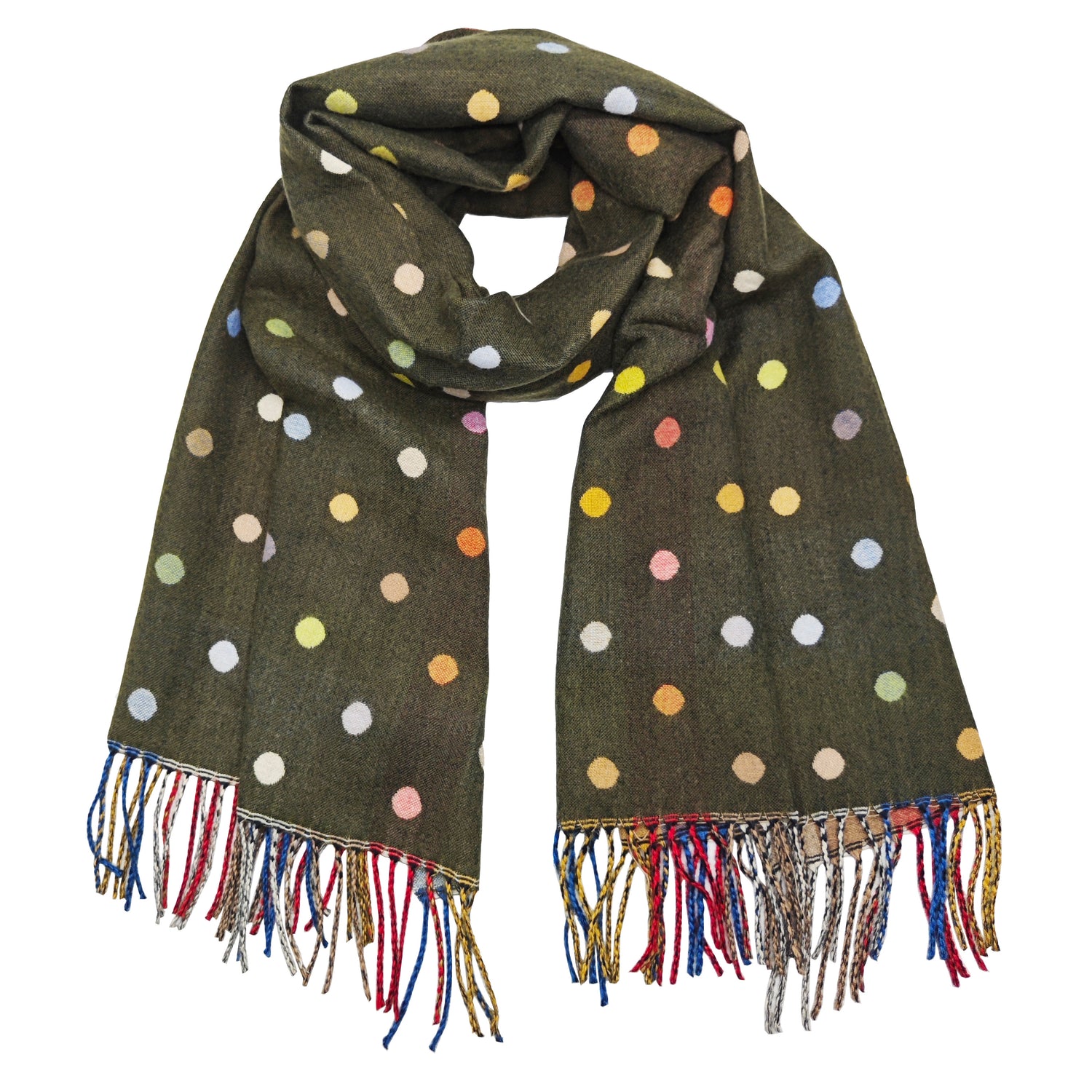Dot scarf - green
