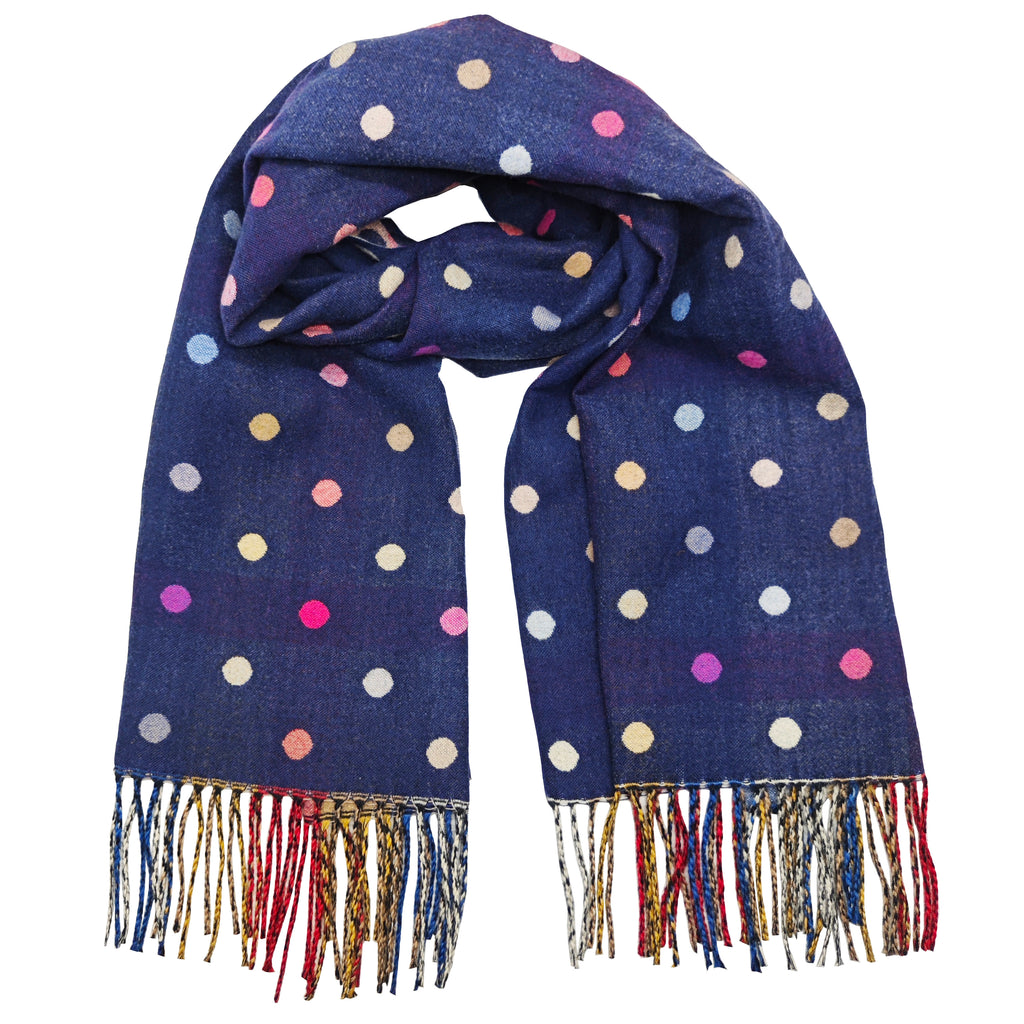 Dot scarf - dark blue