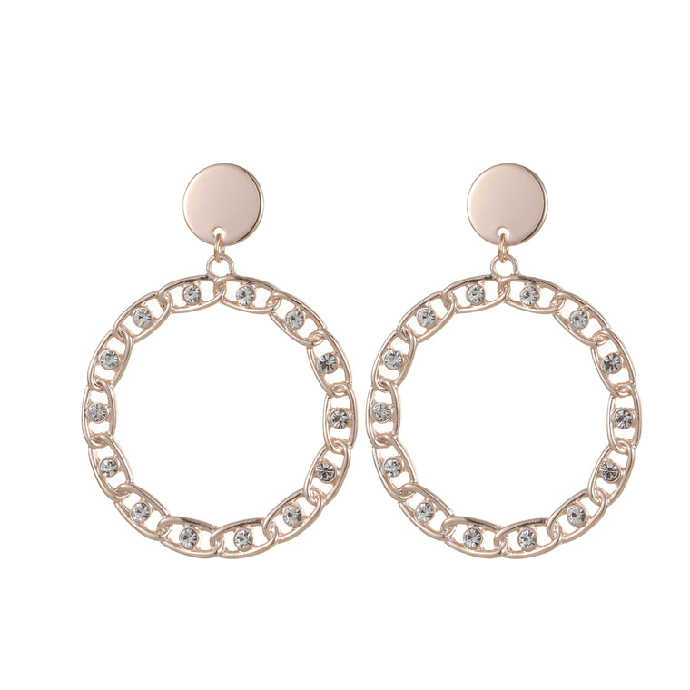 Round earring rose gold