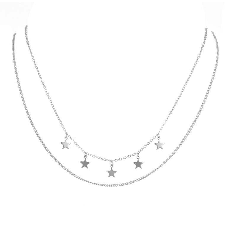 Star necklace silver