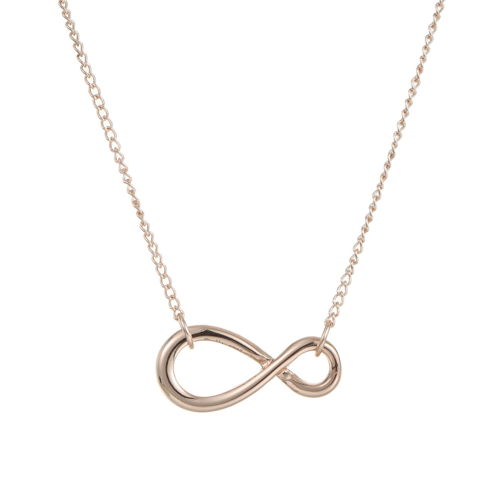 Infinity necklace rose gold