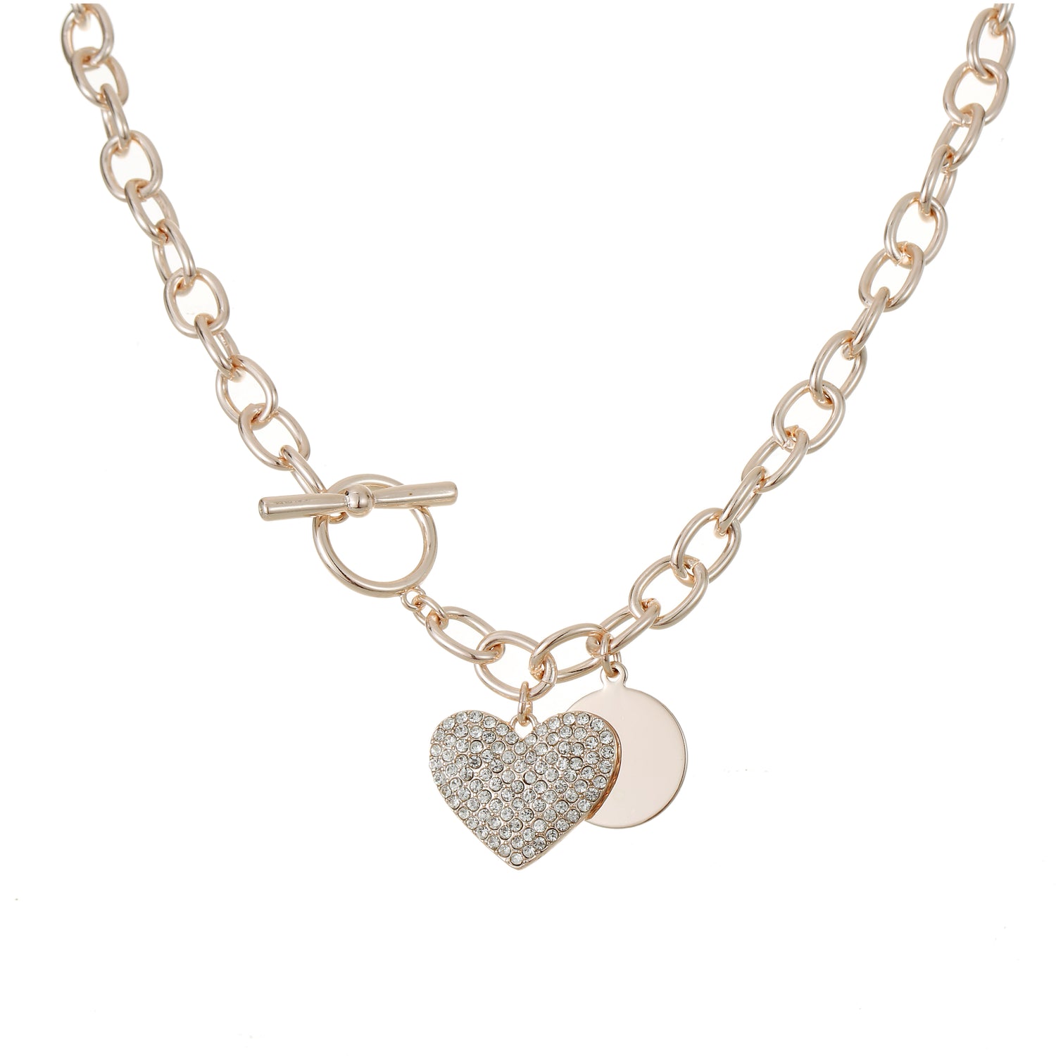 Heart necklace rose gold