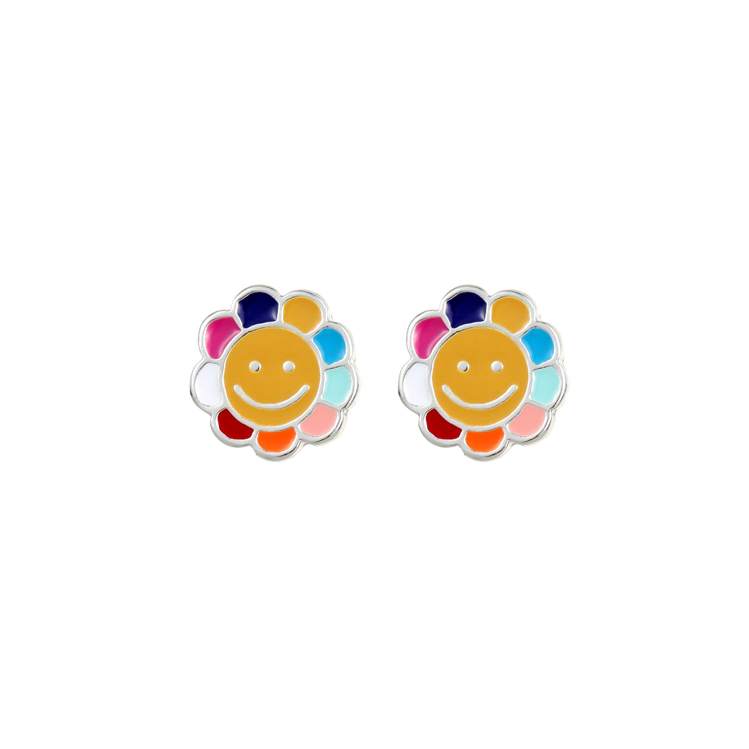 Delicate Ears Flower Smiley Earring