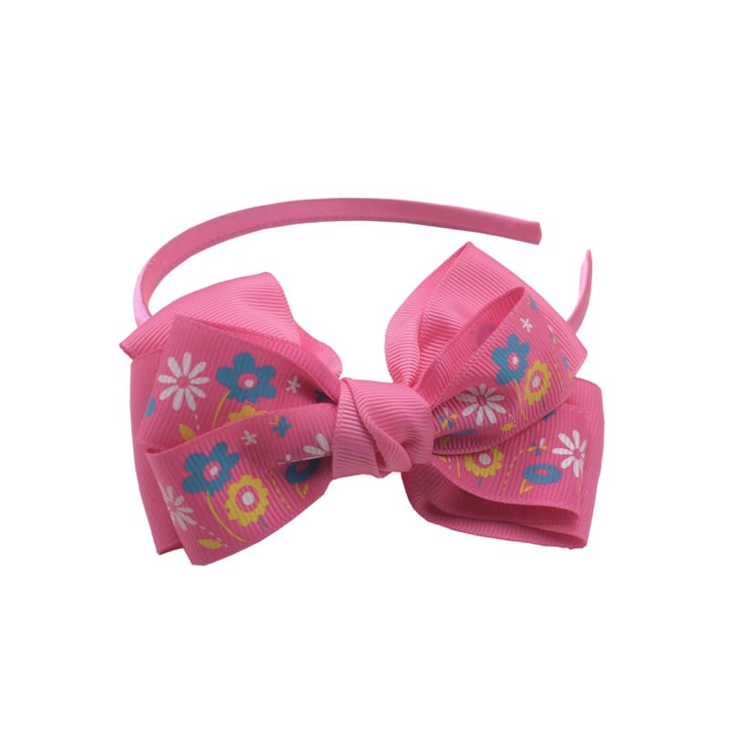 Flower bow hairband