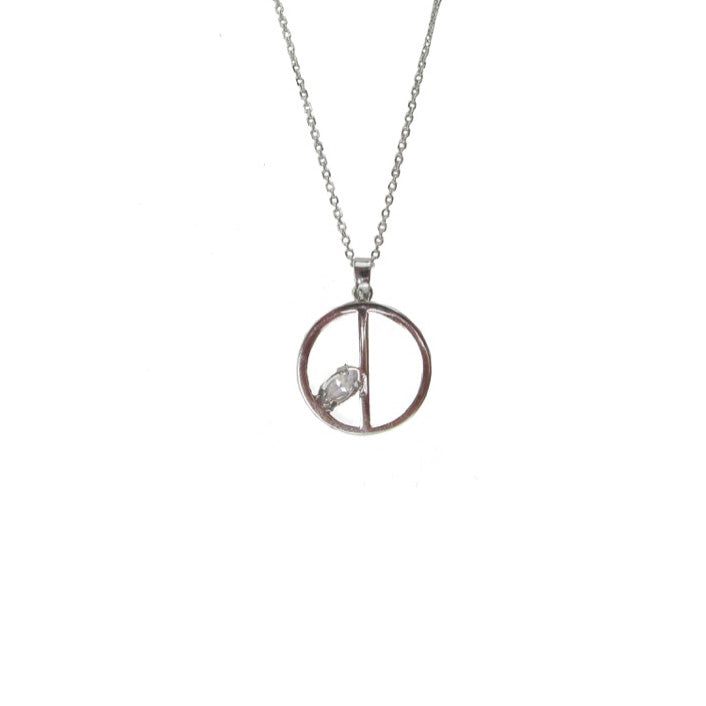 Circle necklace silver