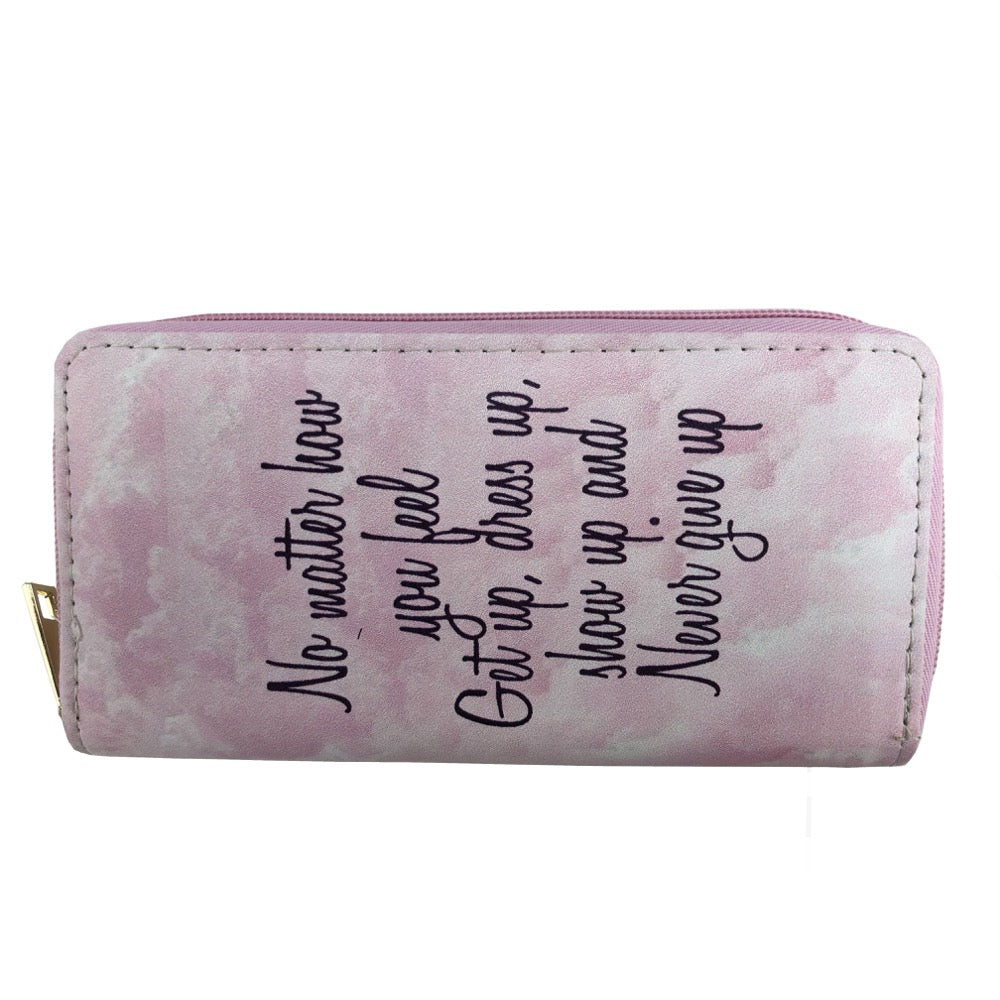 Never give up print wallet