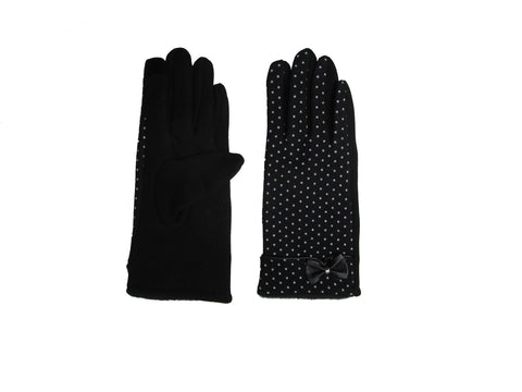 Glove Ditsy Polka Dot Black