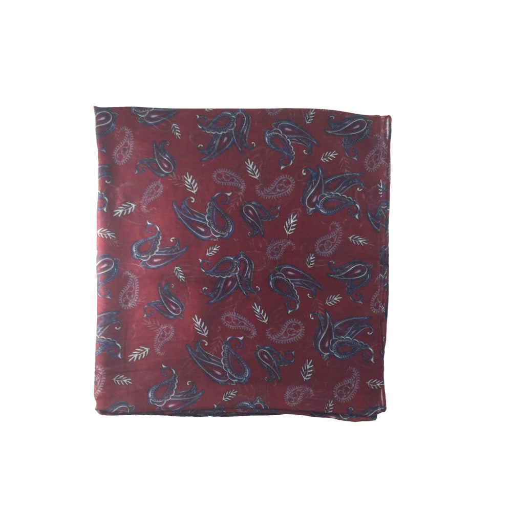 Ditsy Paisley Print Scarf-Red