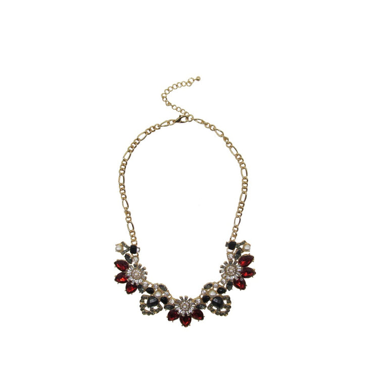 Statement Flower Necklace Colour