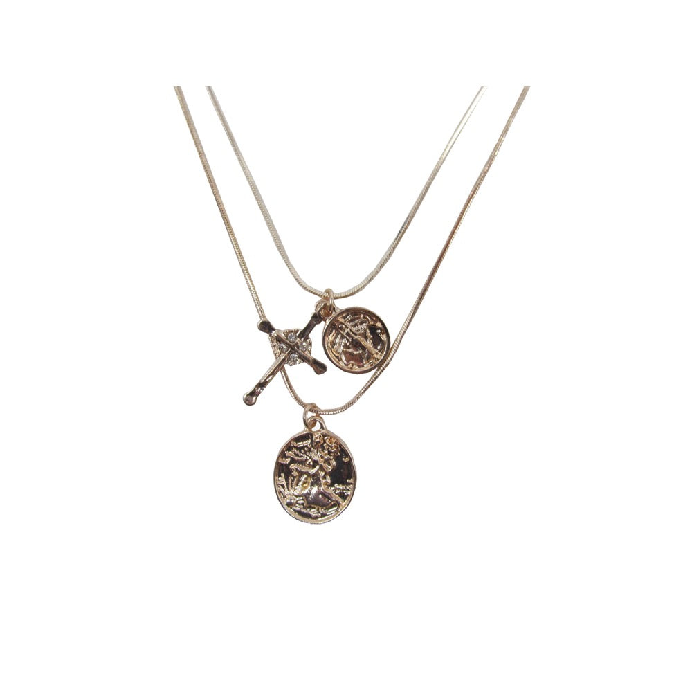 Medallion Necklace Rose Gold