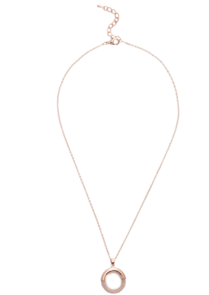 Circle Necklace Rose Gold