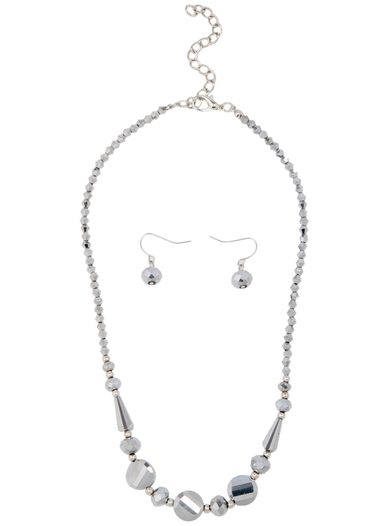 Crystal Bead Necklace Set