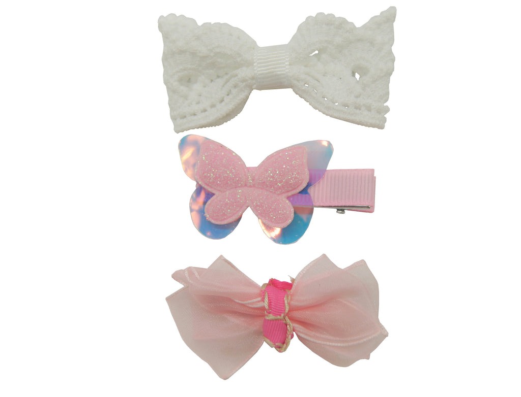 Sparkle 3pk Bow Butterfly Croc Set