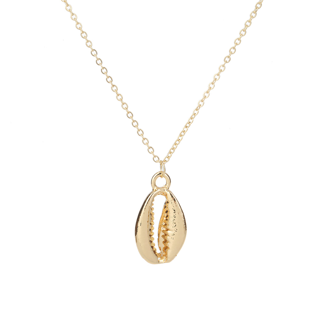 Shell Pendant Necklace Gold