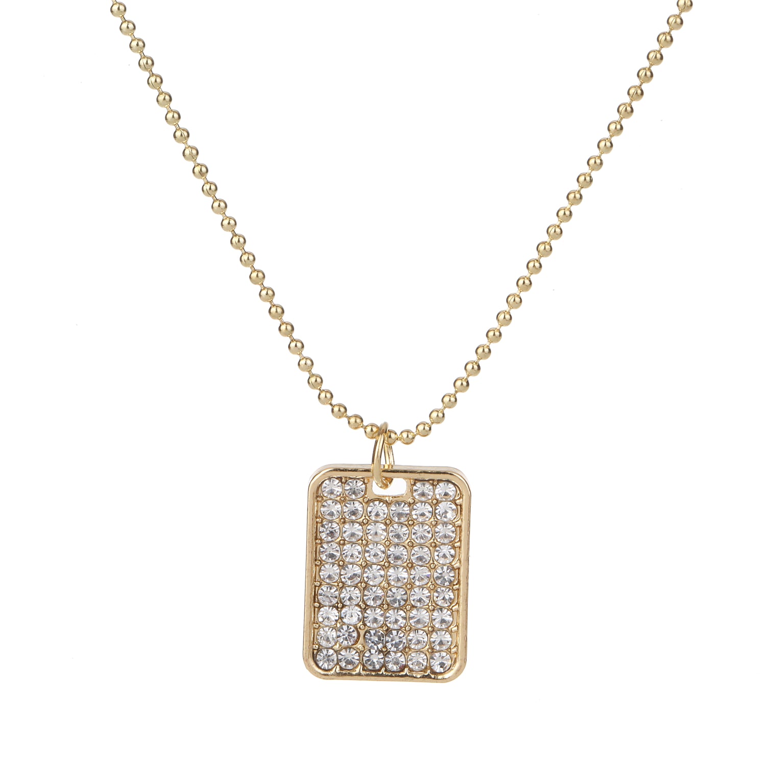 Tag Pendant Necklace Gold