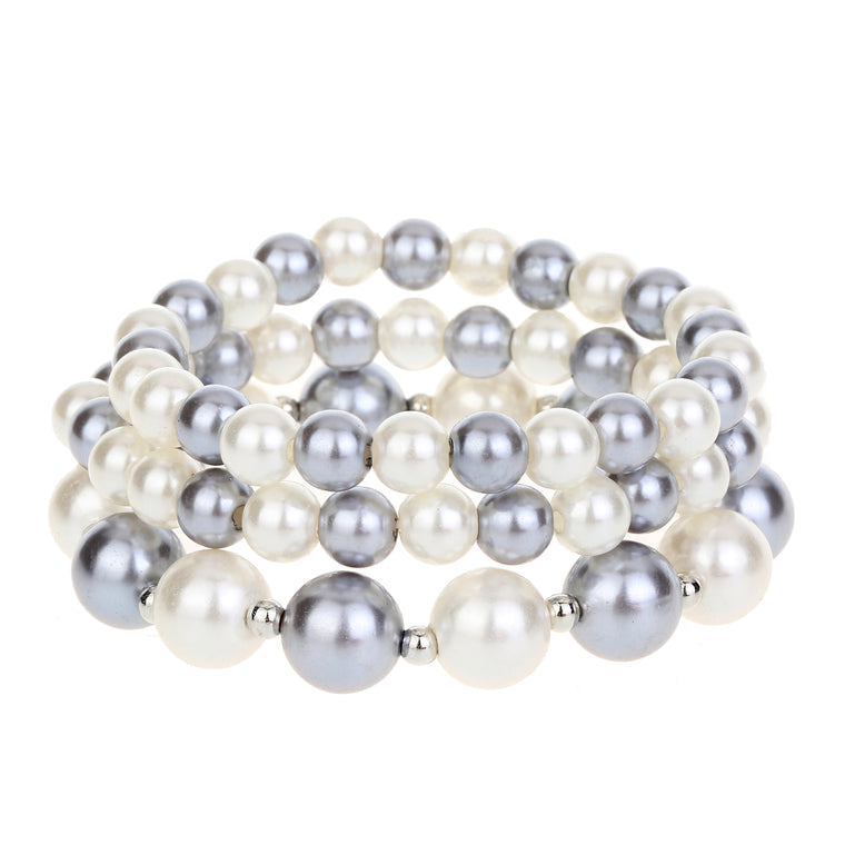 3pc Pearl Bracelet Set