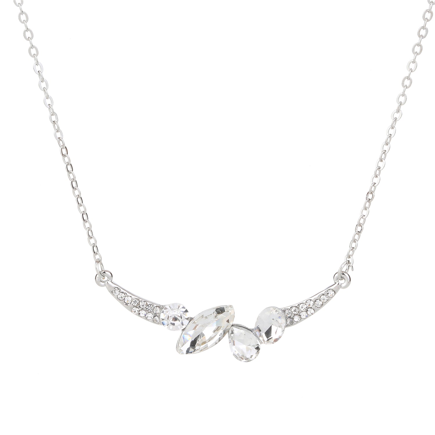 Crystal Necklace Silver