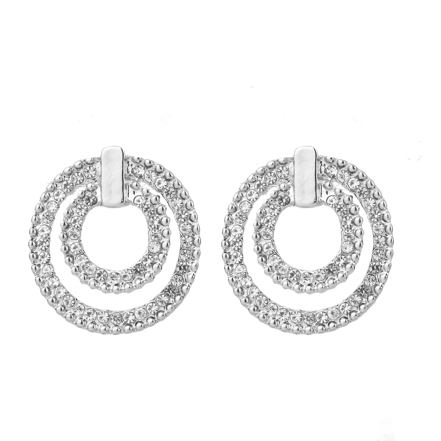 Round Crystal Detailed Earring