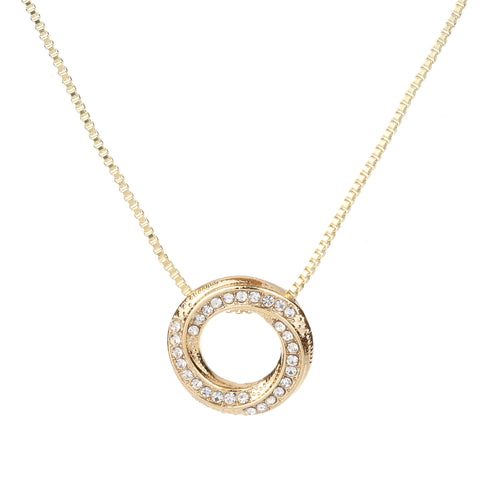 Circle Twist Necklace Gold
