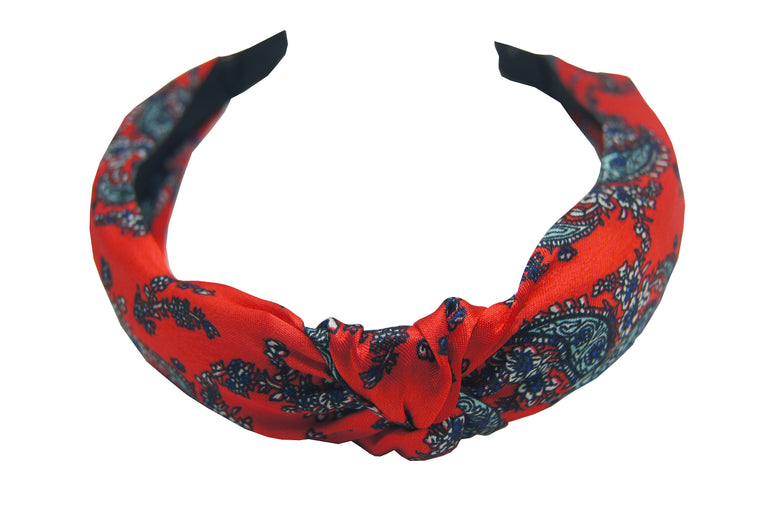 Pulse Professional Paisley Knot Top Hairband Red