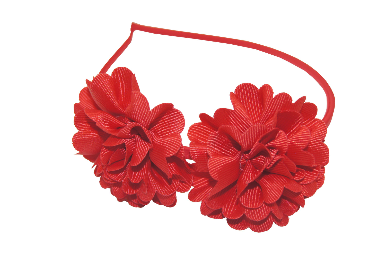 Sparkle Flower Hairband Red