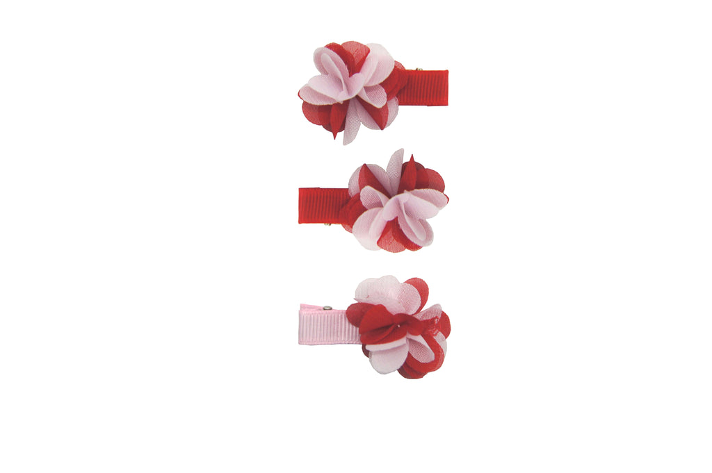 Sparkle 3pk Flower Clip Set