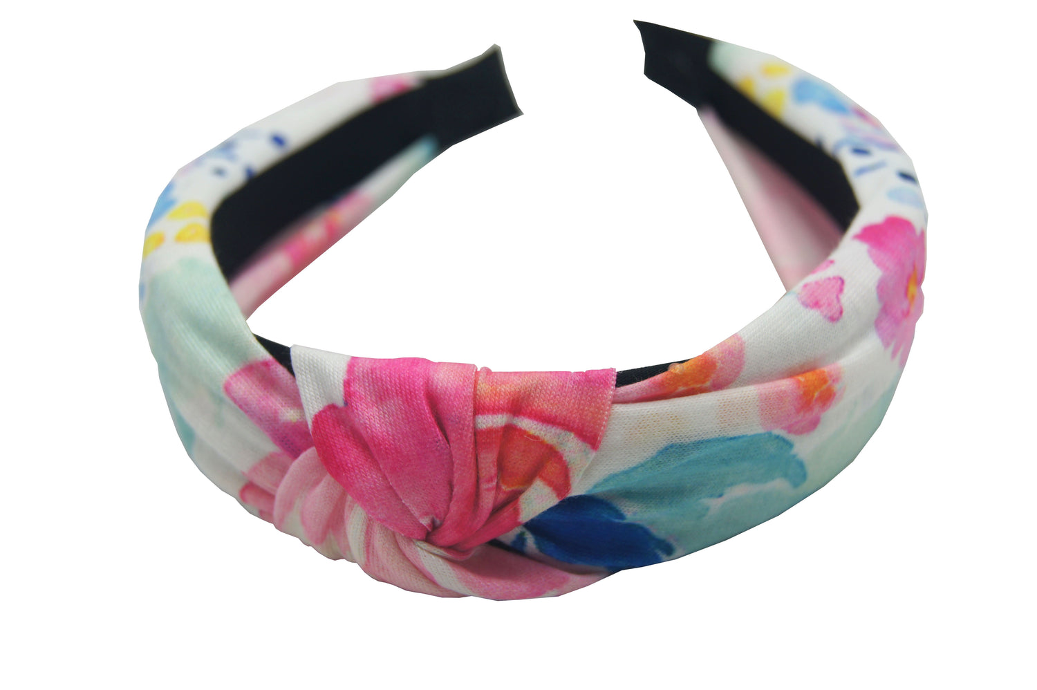 Sparkle Floral Knot Top Hairband White