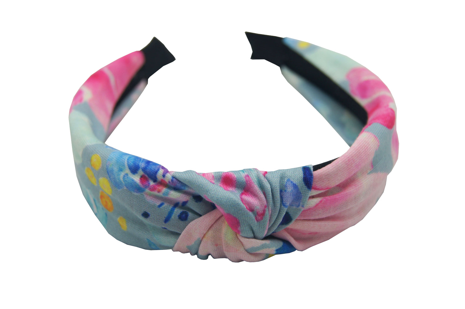 Sparkle Floral Knot Top Hairband Blue