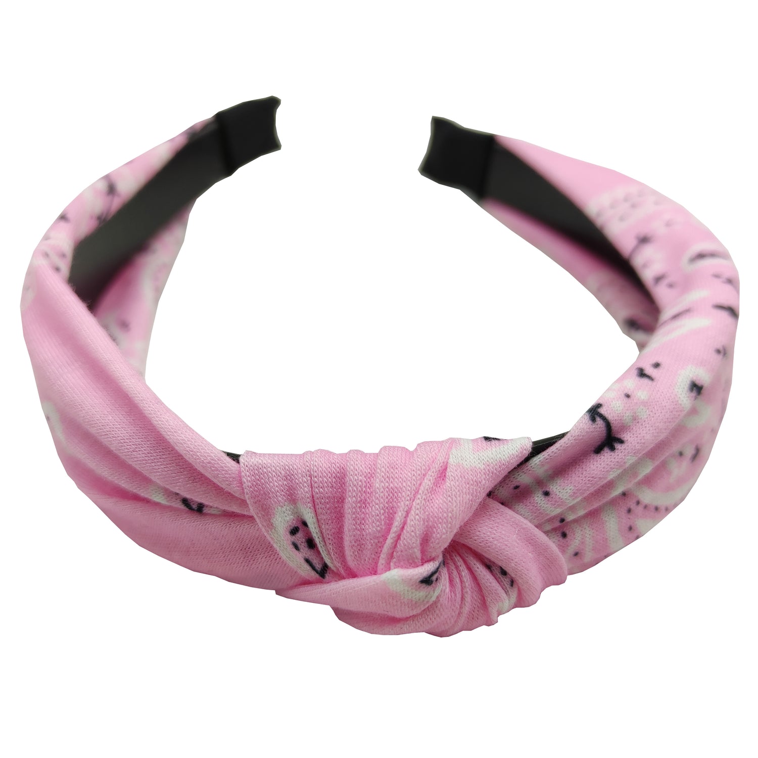 Sparkle Printed Knot Top Hairband - Pink