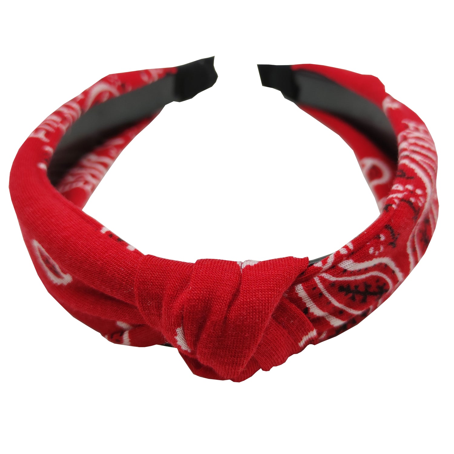 Sparkle Printed Knot Top Hairband - Red