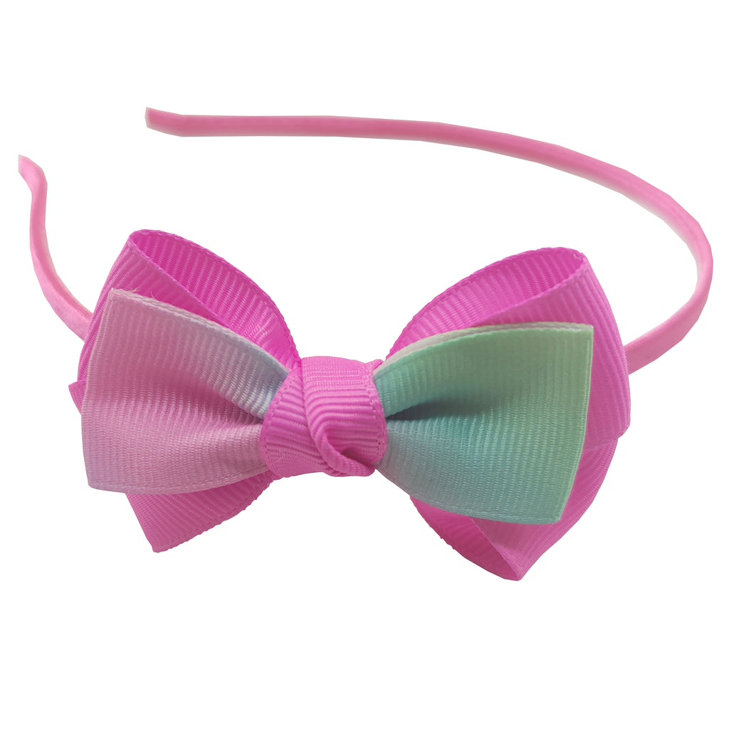 Ombre Bow Hairband - Pink