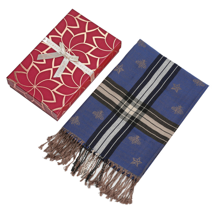 Pulse Gift Box Bee Scarf - Blue