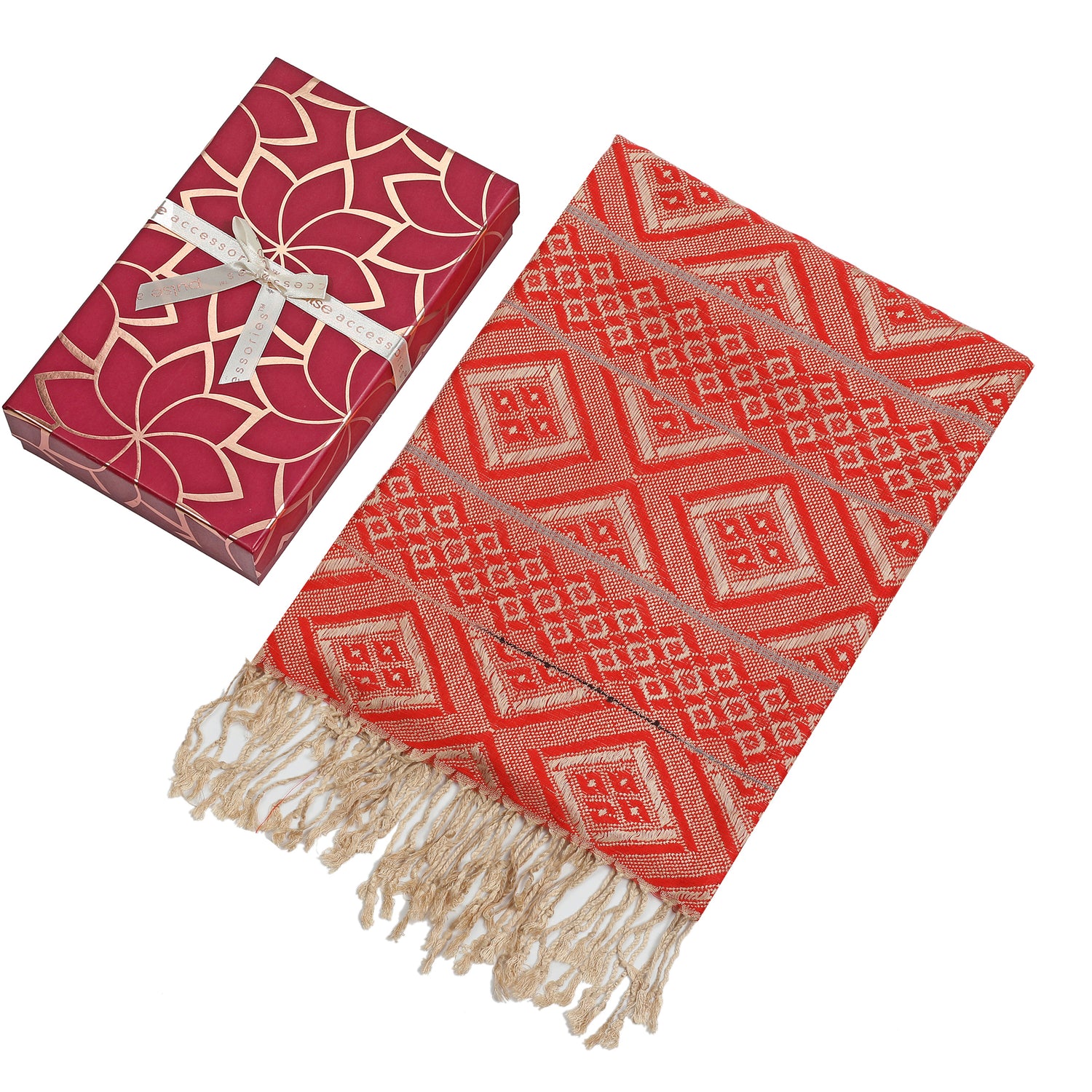 Pulse Gift Box Scarf - Red