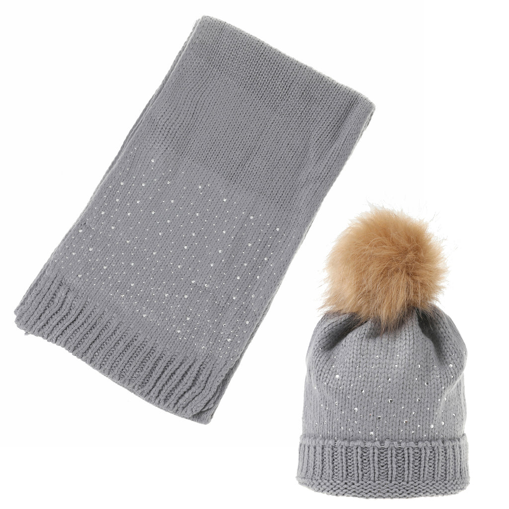 Pulse Deluxe Gift Box Hat & Scarf Set - Grey