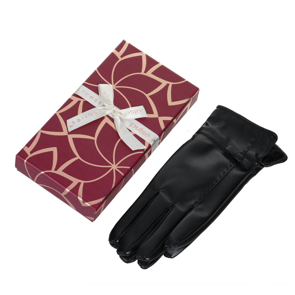 Pulse PU Gift Boxed Gloves - Black