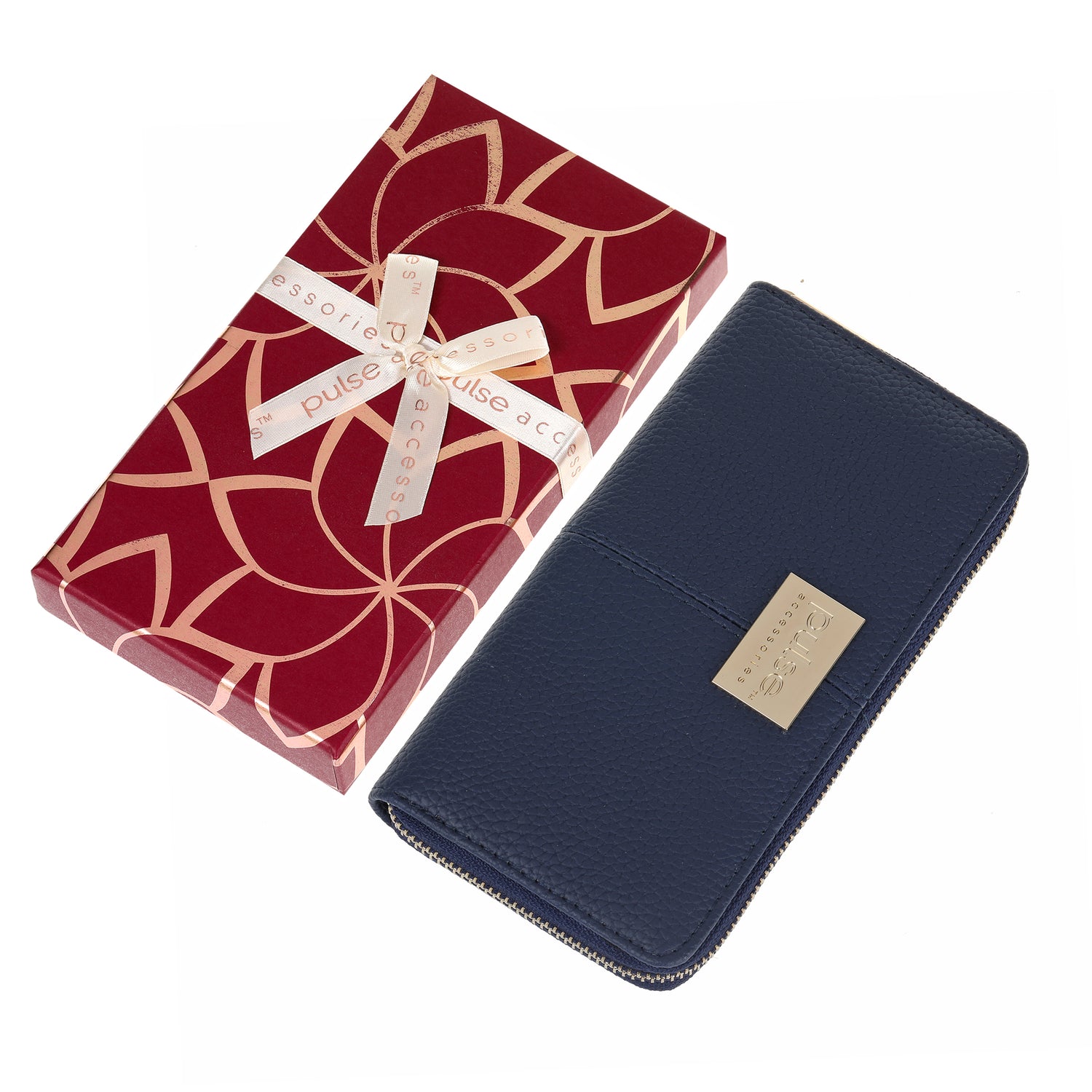 Pulse Ladies Gift Box Wallet - Navy