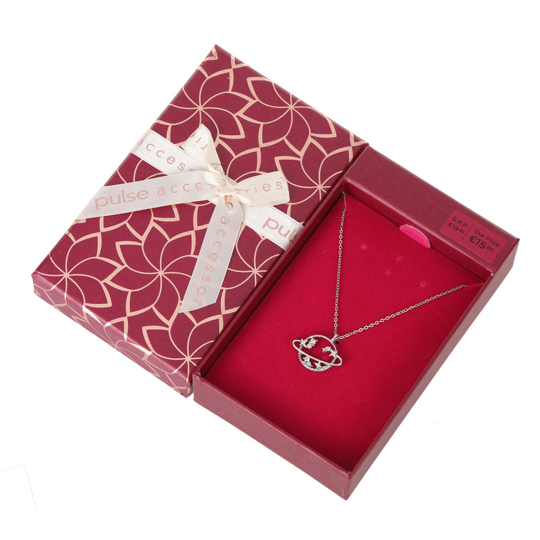 Pulse Ladies Gift Box Galaxy Necklace Silver