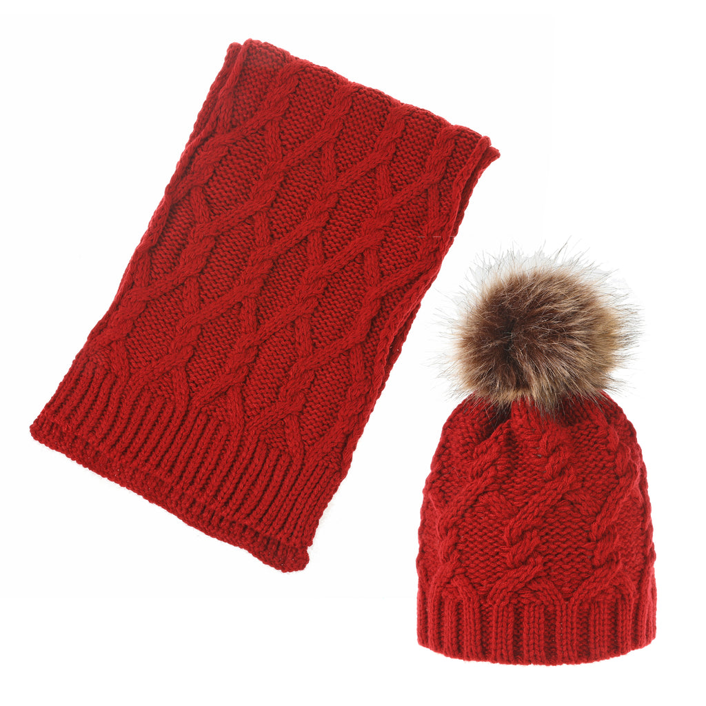 Pulse Gift Box Hat & Scarf Set - Red