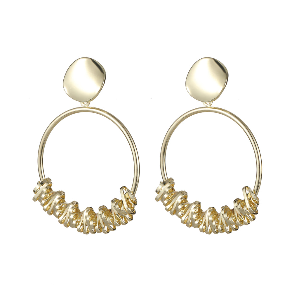 Statement Round Earring Gold