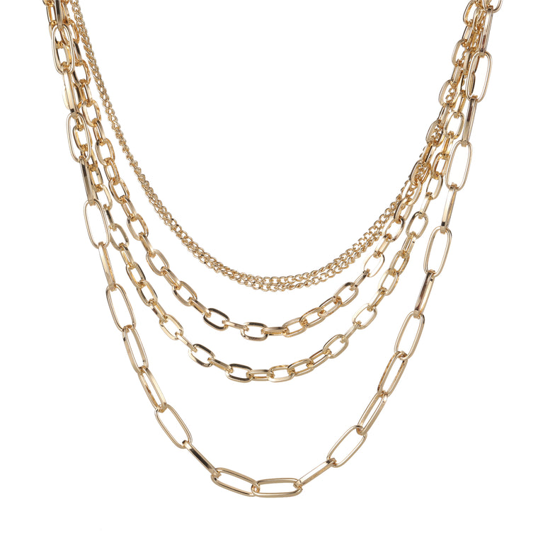 Multi Layer Necklace Gold