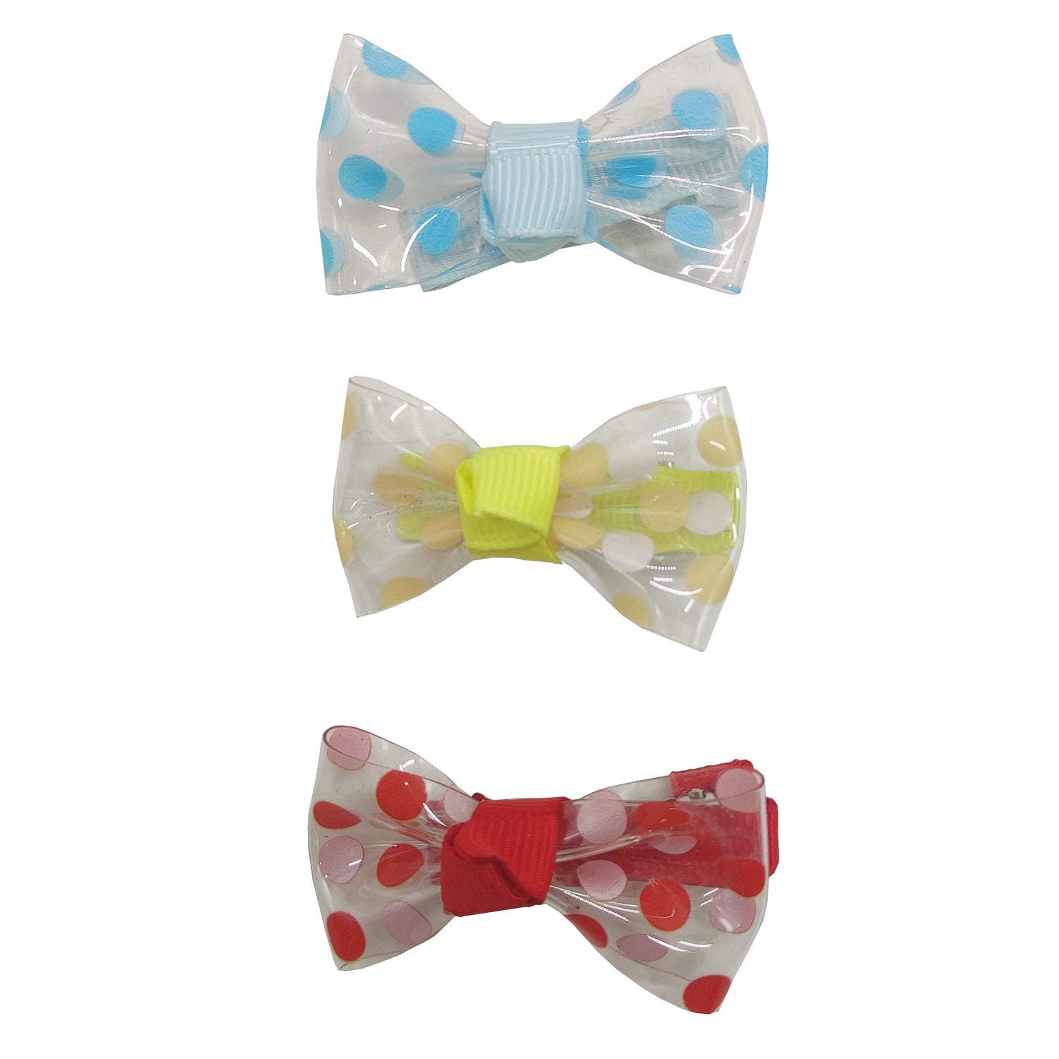 Sparkle 3pk Polka Dot Bow Clip