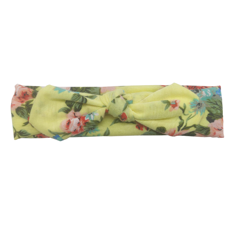 Sparkle Floral Bow Kylie - Yellow