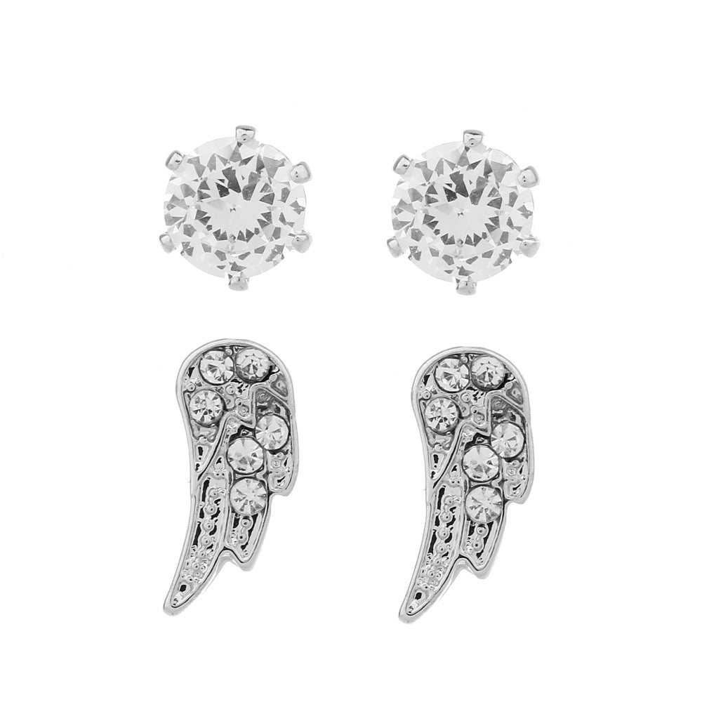 Delicate Ears 2pk Angel wing earring