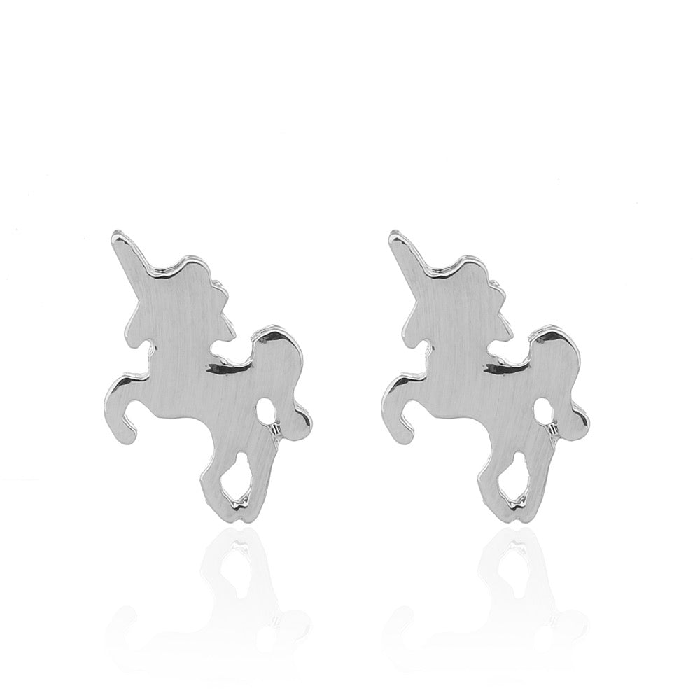 Delicate Ears Unicorn Earring Silver Plating