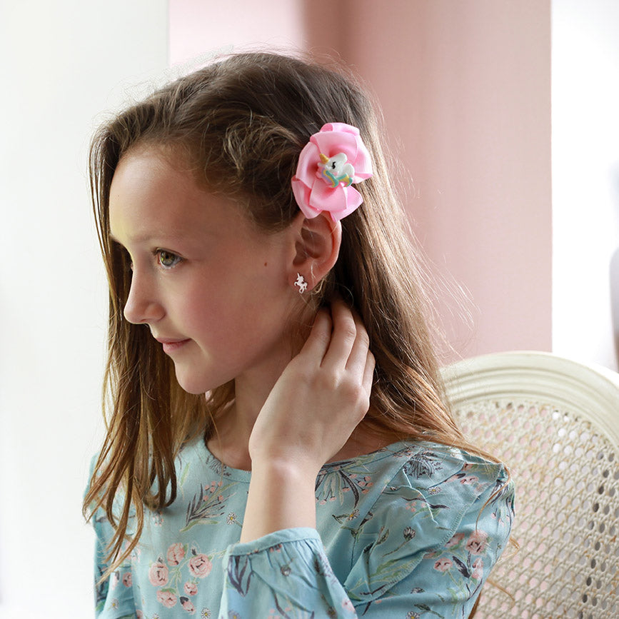 Delicate Ears Unicorn Earring Silver Plating