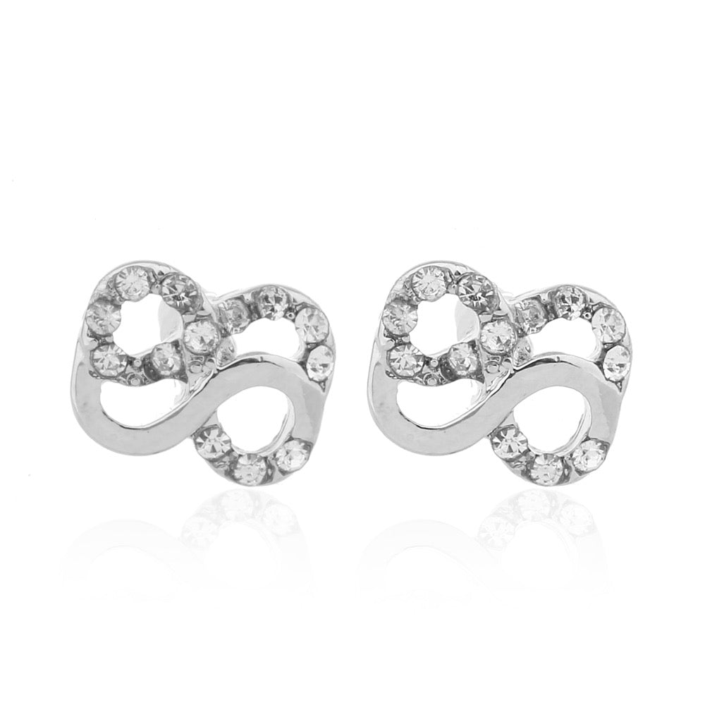 Delicate Ears Double Infinity Earring Silver Plating